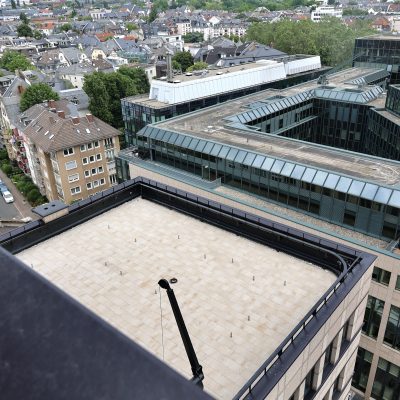 Dachterrasse von oben Westend Tower Frankfurt